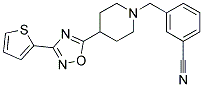 3-((4-[3-(2-THIENYL)-1,2,4-OXADIAZOL-5-YL]PIPERIDIN-1-YL)METHYL)BENZONITRILE Struktur