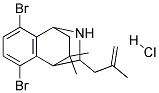 3,6-DIBROMO-11,11-DIMETHYL-10-(2-METHYL-ALLYL)-9-AZA-TRICYCLO[6.2.2.0(2,7)]DODECA-2(7),3,5-TRIENE HYDROCHLORIDE Struktur