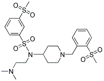 N-[2-(DIMETHYLAMINO)ETHYL]-3-(METHYLSULFONYL)-N-(1-[2-(METHYLSULFONYL)BENZYL]PIPERIDIN-4-YL)BENZENESULFONAMIDE Struktur