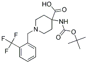 4-(TERT-BUTOXYCARBONYLAMINO)-1-(2-(TRIFLUOROMETHYL)BENZYL)PIPERIDINE-4-CARBOXYLIC ACID Struktur