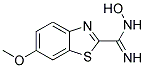 N-HYDROXY-6-METHOXY-BENZOTHIAZOLE-2-CARBOXAMIDINE Struktur