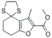 METHYL 3-METHYL-6,7-DIHYDRO-5H-SPIRO[1-BENZOFURAN-4,2'-[1,3]DITHIOLANE]-2-CARBOXYLATE Struktur