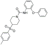 4-[(4-METHYLPHENYL)SULFONYL]-N-(2-PHENOXYPHENYL)PIPERIDINE-1-CARBOXAMIDE Struktur