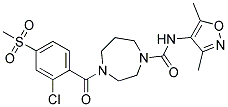 4-[2-CHLORO-4-(METHYLSULFONYL)BENZOYL]-N-(3,5-DIMETHYLISOXAZOL-4-YL)-1,4-DIAZEPANE-1-CARBOXAMIDE Struktur