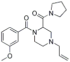 4-ALLYL-1-(3-METHOXYBENZOYL)-2-(PYRROLIDIN-1-YLCARBONYL)PIPERAZINE Struktur