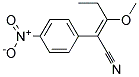 (Z)-3-METHOXY-2-(4-NITRO-PHENYL)-PENT-2-ENENITRILE Struktur