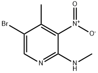 (5-BROMO-4-METHYL-3-NITRO-PYRIDIN-2-YL)-METHYL-AMINE Struktur