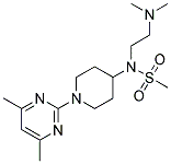 N-[2-(DIMETHYLAMINO)ETHYL]-N-[1-(4,6-DIMETHYLPYRIMIDIN-2-YL)PIPERIDIN-4-YL]METHANESULFONAMIDE Struktur