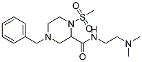 4-BENZYL-N-[2-(DIMETHYLAMINO)ETHYL]-1-(METHYLSULFONYL)PIPERAZINE-2-CARBOXAMIDE Struktur