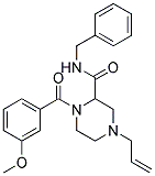 4-ALLYL-N-BENZYL-1-(3-METHOXYBENZOYL)PIPERAZINE-2-CARBOXAMIDE Struktur