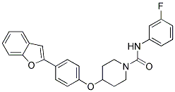 4-[4-(1-BENZOFURAN-2-YL)PHENOXY]-N-(3-FLUOROPHENYL)PIPERIDINE-1-CARBOXAMIDE Struktur