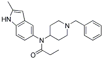 N-(1-BENZYLPIPERIDIN-4-YL)-N-[2-METHYL-1H-INDOL-5-YL]PROPANAMIDE Struktur