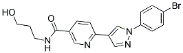 6-[1-(4-BROMOPHENYL)-1H-PYRAZOL-4-YL]-N-(3-HYDROXYPROPYL)NICOTINAMIDE Struktur