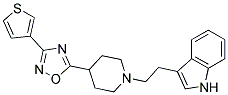 3-(2-(4-[3-(3-THIENYL)-1,2,4-OXADIAZOL-5-YL]PIPERIDIN-1-YL)ETHYL)-1H-INDOLE Struktur