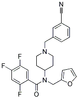 N-[1-(3-CYANOBENZYL)PIPERIDIN-4-YL]-2,4,5-TRIFLUORO-N-(2-FURYLMETHYL)BENZAMIDE Struktur