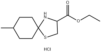 3-(ETHOXYCARBONYL)-8-METHYL-1-THIA-4-AZONIASPIRO[4.5]DECANE CHLORIDE Struktur