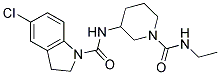 5-CHLORO-N-(1-[(ETHYLAMINO)CARBONYL]PIPERIDIN-3-YL)INDOLINE-1-CARBOXAMIDE Struktur