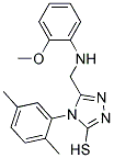 4-(2,5-DIMETHYLPHENYL)-5-(((2-METHOXYPHENYL)AMINO)METHYL)-4H-1,2,4-TRIAZOLE-3-THIOL Struktur