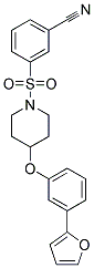 3-((4-[3-(2-FURYL)PHENOXY]PIPERIDIN-1-YL)SULFONYL)BENZONITRILE Struktur