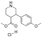 METHYL 3-(4-METHOXYPHENYL)PIPERIDINE-4-CARBOXYLATE HYDROCHLORIDE Struktur