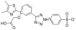 3-(4,5-DIMETHYLTHIAZOL-2-YL)-5-(3-CARBOXYMETHOXYPHENYL)-2-(4-SULFOPHENYL)-2H-TETRAZOLIUM, INNER SALT Struktur