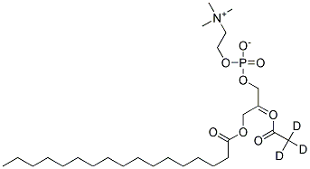 3,5,9-TRIOXA-4-PHOSPHAHEXACOSAN-1-AMINIUM, 7-(ACETYL-D3-OXY)-4-HYDROXY-N,N,N-TRIMETHYL-10-OXO-, INNER SALT, 4-OXIDE, (R) Struktur