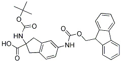 2-(N-BOC-AMINO)-5-(N-FMOC-AMINO)INDAN-2-CARBOXYLIC ACID,99% Struktur