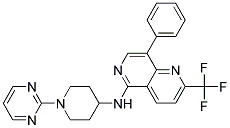 8-PHENYL-N-(1-PYRIMIDIN-2-YLPIPERIDIN-4-YL)-2-(TRIFLUOROMETHYL)-1,6-NAPHTHYRIDIN-5-AMINE Struktur