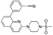 3-(2-[4-(METHYLSULFONYL)PIPERAZIN-1-YL]QUINOLIN-8-YL)BENZONITRILE Struktur