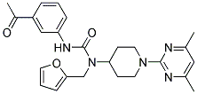 N'-(3-ACETYLPHENYL)-N-[1-(4,6-DIMETHYLPYRIMIDIN-2-YL)PIPERIDIN-4-YL]-N-(2-FURYLMETHYL)UREA Struktur