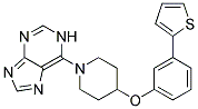 6-(4-[3-(2-THIENYL)PHENOXY]PIPERIDIN-1-YL)-1H-PURINE Struktur