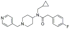 N-(CYCLOPROPYLMETHYL)-2-(4-FLUOROPHENYL)-N-[1-(PYRIDIN-4-YLMETHYL)PIPERIDIN-4-YL]ACETAMIDE Struktur