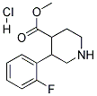 METHYL 3-(2-FLUOROPHENYL)PIPERIDINE-4-CARBOXYLATE HYDROCHLORIDE Struktur