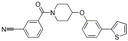 3-((4-[3-(2-THIENYL)PHENOXY]PIPERIDIN-1-YL)CARBONYL)BENZONITRILE Struktur