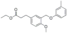 3-(4-METHOXY-3-M-TOLYLOXYMETHYL-PHENYL)-PROPIONIC ACID ETHYL ESTER Struktur