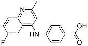 4-[(6-FLUORO-2-METHYLQUINOLIN-4-YL)AMINO]BENZOIC ACID Struktur