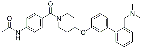 N-(4-([4-((2'-[(DIMETHYLAMINO)METHYL]BIPHENYL-3-YL)OXY)PIPERIDIN-1-YL]CARBONYL)PHENYL)ACETAMIDE Struktur