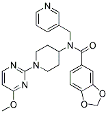 N-[1-(4-METHOXYPYRIMIDIN-2-YL)PIPERIDIN-4-YL]-N-(PYRIDIN-3-YLMETHYL)-1,3-BENZODIOXOLE-5-CARBOXAMIDE Struktur