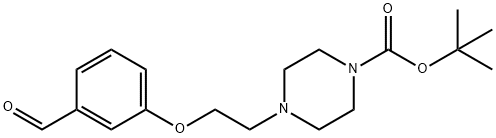 TERT-BUTYL 4-[2-(3-FORMYLPHENOXY)ETHYL]TETRAHYDRO-1(2H)-PYRAZINECARBOXYLATE Struktur