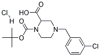 4-(3-CHLORO-BENZYL)-PIPERAZINE-1,2-DICARBOXYLIC ACID 1-TERT-BUTYL ESTER HYDROCHLORIDE Struktur