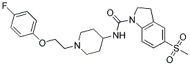 N-(1-[2-(4-FLUOROPHENOXY)ETHYL]PIPERIDIN-4-YL)-5-(METHYLSULFONYL)INDOLINE-1-CARBOXAMIDE Struktur