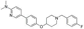 5-(4-([1-(4-FLUOROBENZYL)PIPERIDIN-4-YL]OXY)PHENYL)-N,N-DIMETHYLPYRIDIN-2-AMINE Struktur