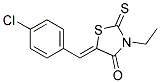 5-[1-(4-CHLORO-PHENYL)-METH-(Z)-YLIDENE]-3-ETHYL-2-THIOXO-THIAZOLIDIN-4-ONE Struktur