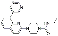 N-ETHYL-4-(8-PYRIMIDIN-5-YLQUINOLIN-2-YL)PIPERAZINE-1-CARBOXAMIDE Struktur