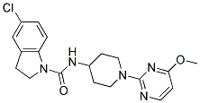 5-CHLORO-N-[1-(4-METHOXYPYRIMIDIN-2-YL)PIPERIDIN-4-YL]INDOLINE-1-CARBOXAMIDE Struktur