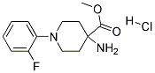 METHYL 4-AMINO-1-(2-FLUOROPHENYL)PIPERIDINE-4-CARBOXYLATE HYDROCHLORIDE Struktur