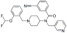 3-CYANO-N-(1-[2-(DIFLUOROMETHOXY)BENZYL]PIPERIDIN-4-YL)-N-(PYRIDIN-3-YLMETHYL)BENZAMIDE Struktur