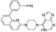 3-(2-[4-(1H-PURIN-6-YL)PIPERAZIN-1-YL]QUINOLIN-8-YL)BENZONITRILE Struktur