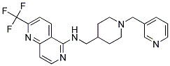 N-([1-(PYRIDIN-3-YLMETHYL)PIPERIDIN-4-YL]METHYL)-2-(TRIFLUOROMETHYL)-1,6-NAPHTHYRIDIN-5-AMINE Struktur