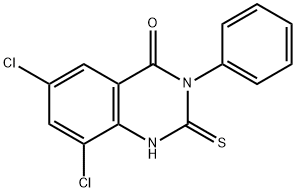 6,8-DICHLORO-3-PHENYL-2-THIOXO-2,3-DIHYDRO-4(1H)-QUINAZOLINONE Struktur